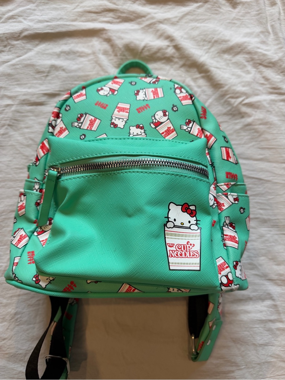 Hello Kitty x Cup of Noodles Mint Green Mini Backpack hot topic loungefly